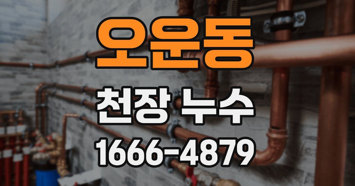 오운동 천장 누수