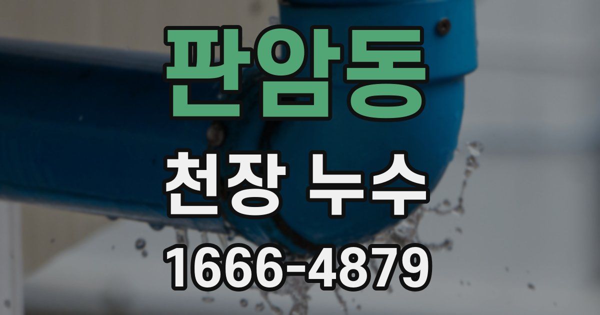 판암동 천장 누수