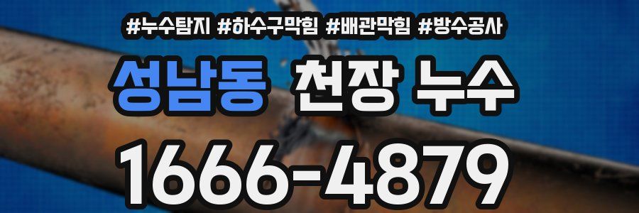 성남동 천장 누수
