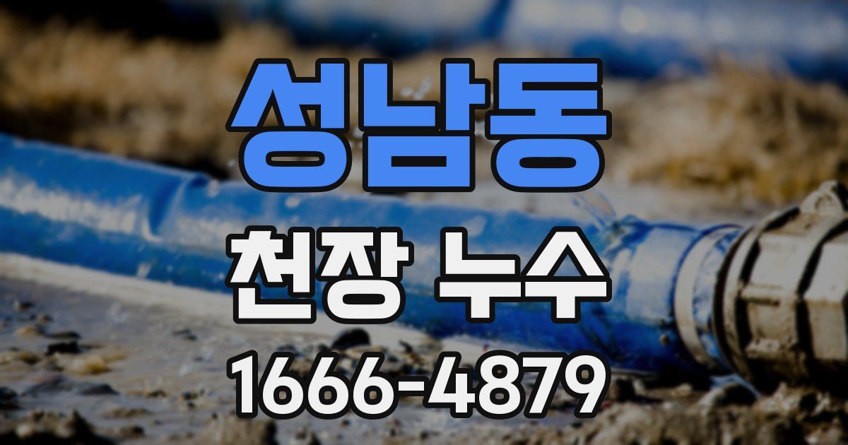 성남동 천장 누수