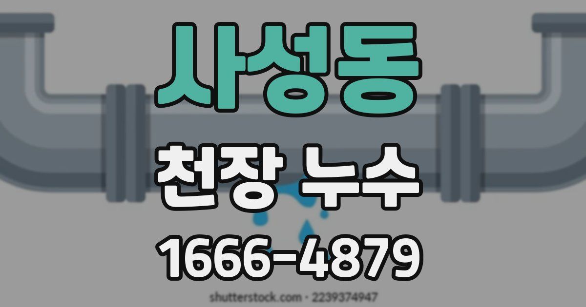 사성동 천장 누수