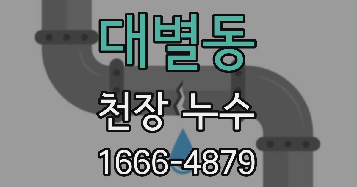 대별동 천장 누수