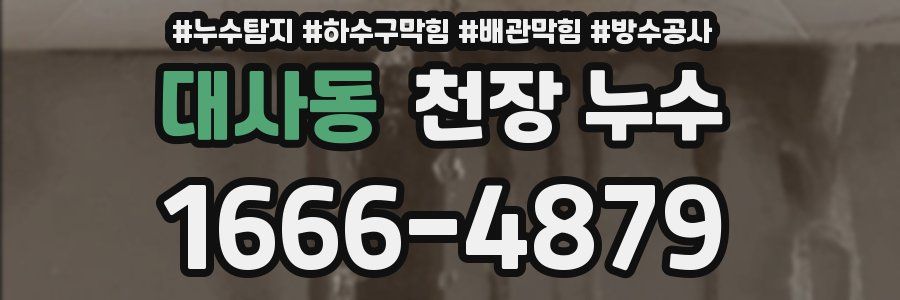 대사동 천장 누수