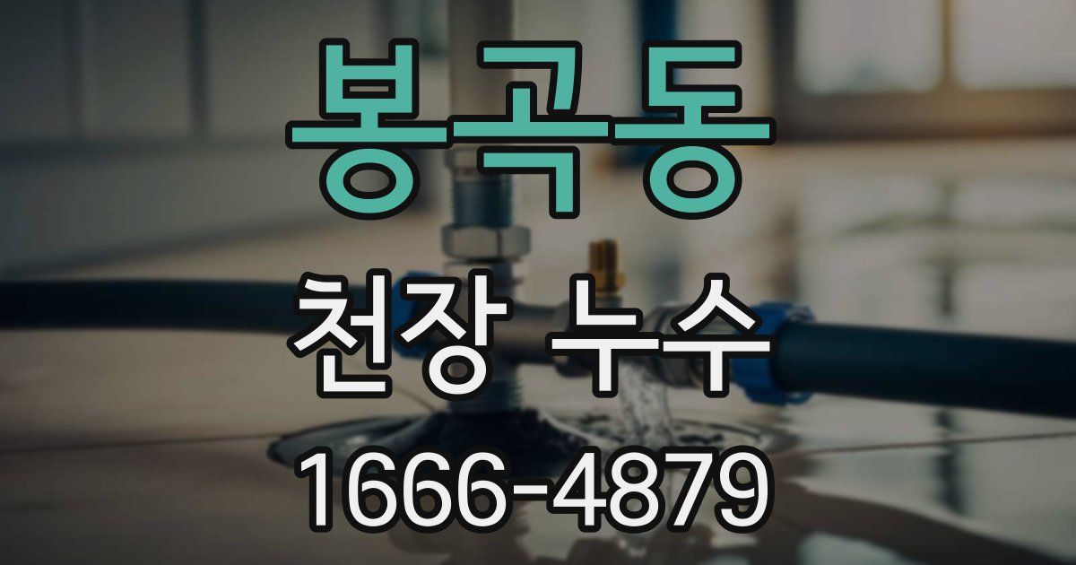 봉곡동 천장 누수