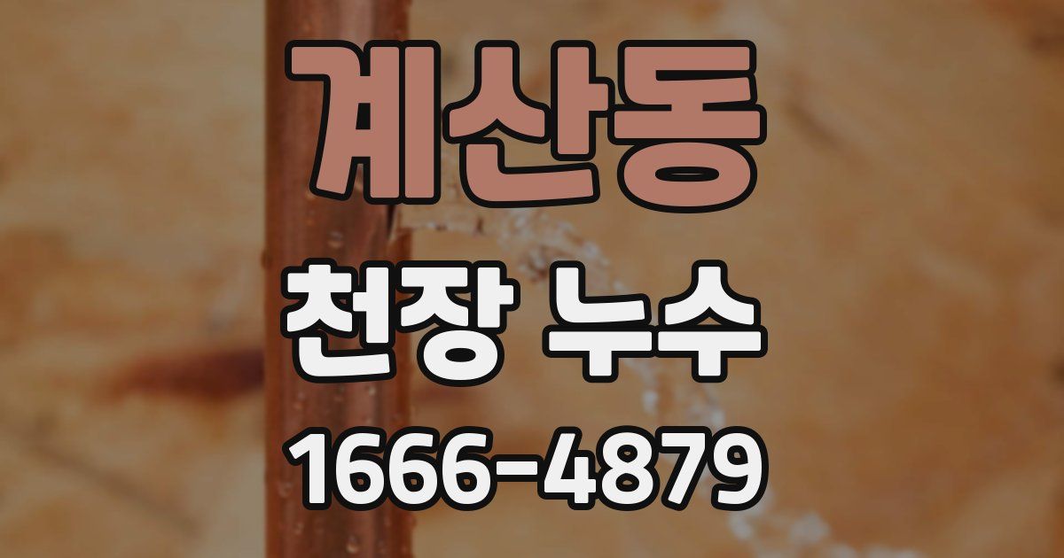 계산동 천장 누수