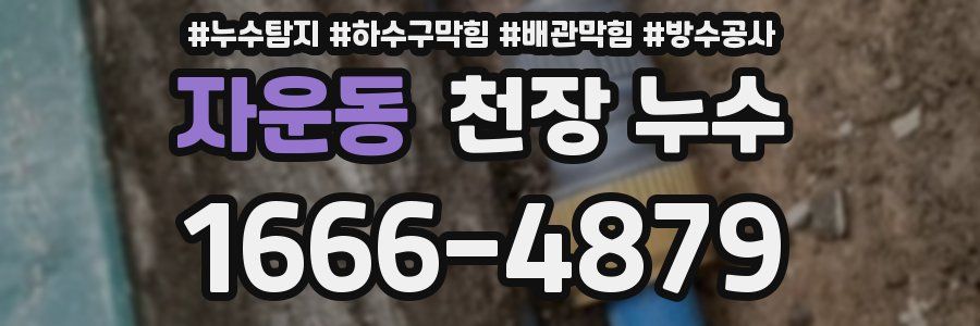 자운동 천장 누수