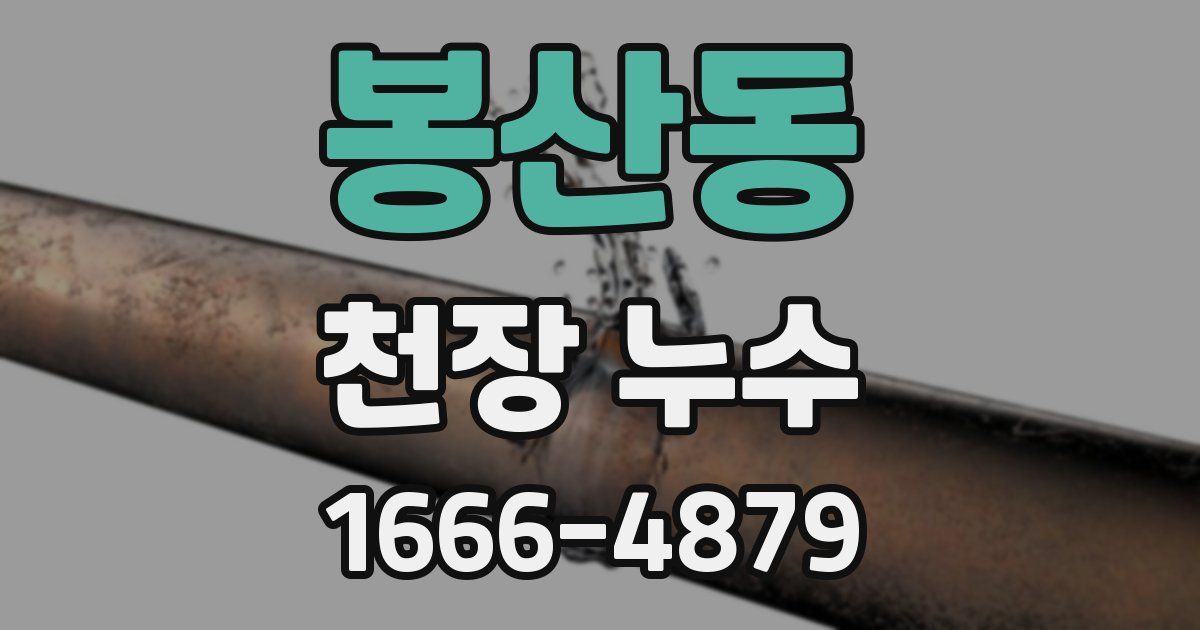 봉산동 천장 누수
