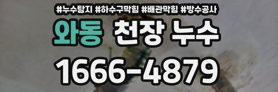 와동 천장 누수