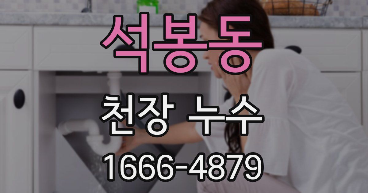 석봉동 천장 누수