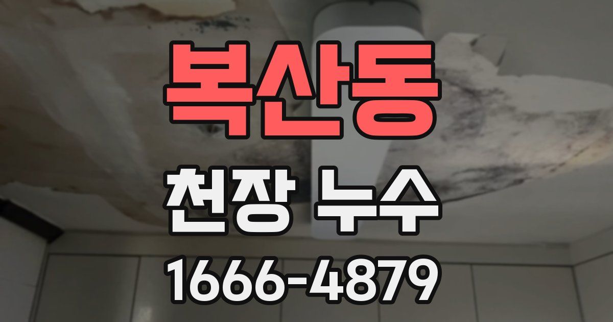 복산동 천장 누수