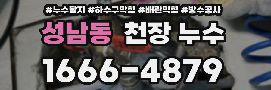 성남동 천장 누수