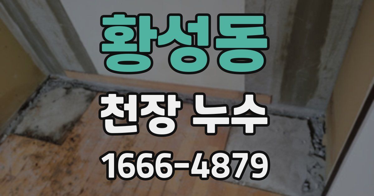 황성동 천장 누수