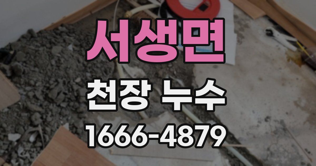 서생면 천장 누수
