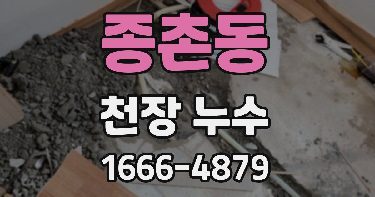 종촌동 천장 누수