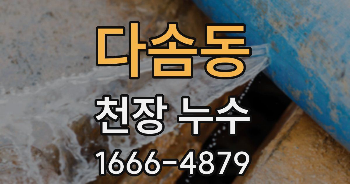 다솜동 천장 누수