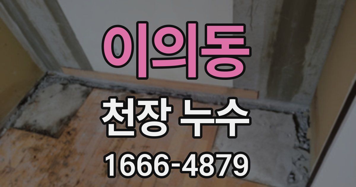 이의동 천장 누수