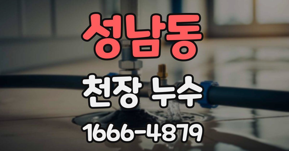 성남동 천장 누수