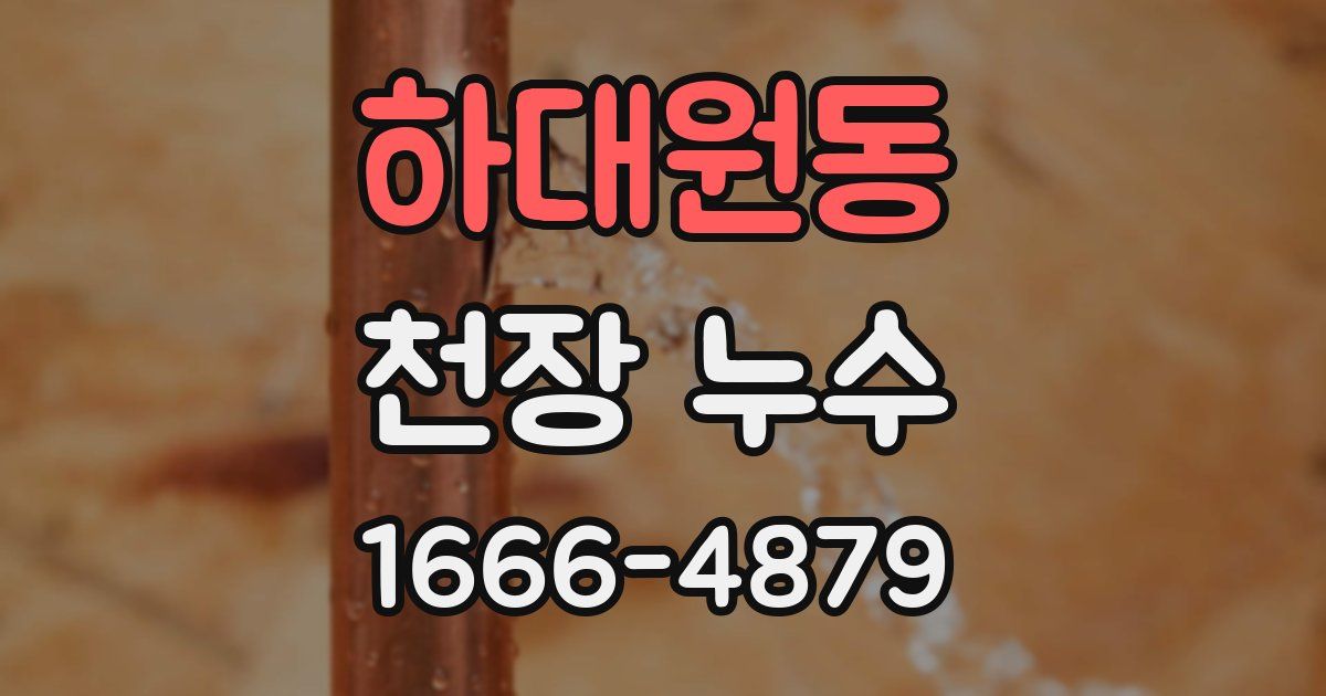하대원동 천장 누수