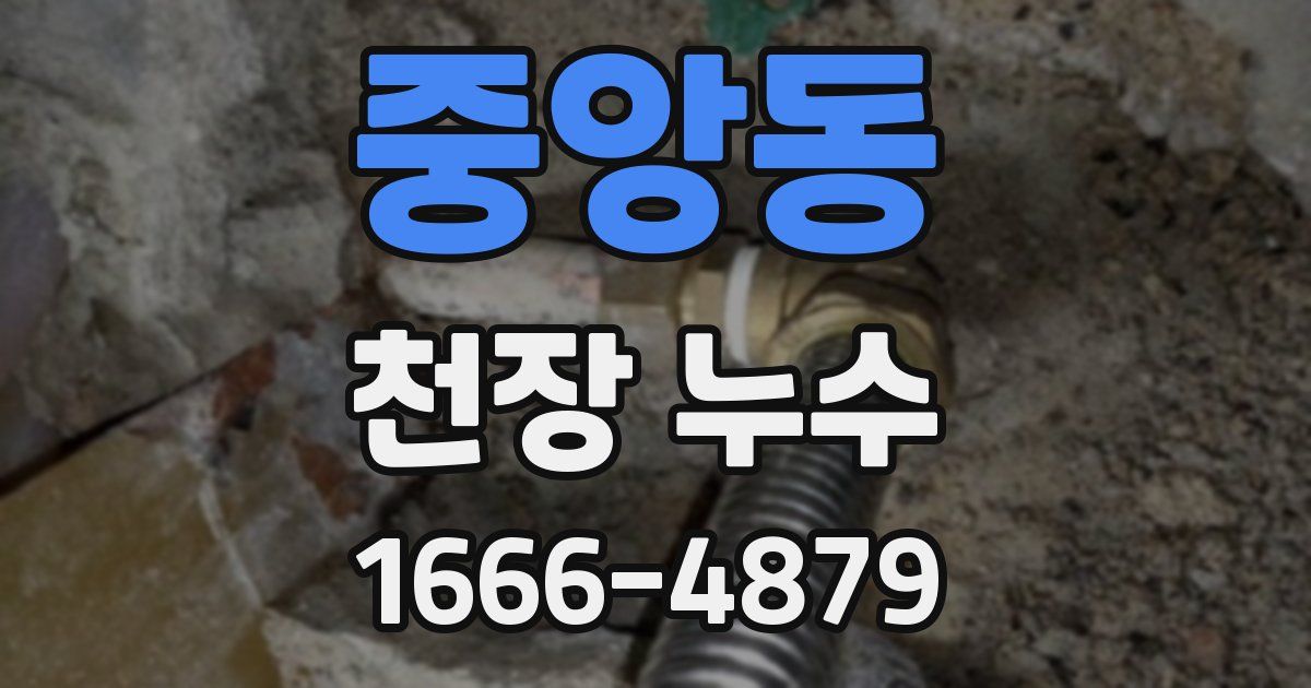 중앙동 천장 누수