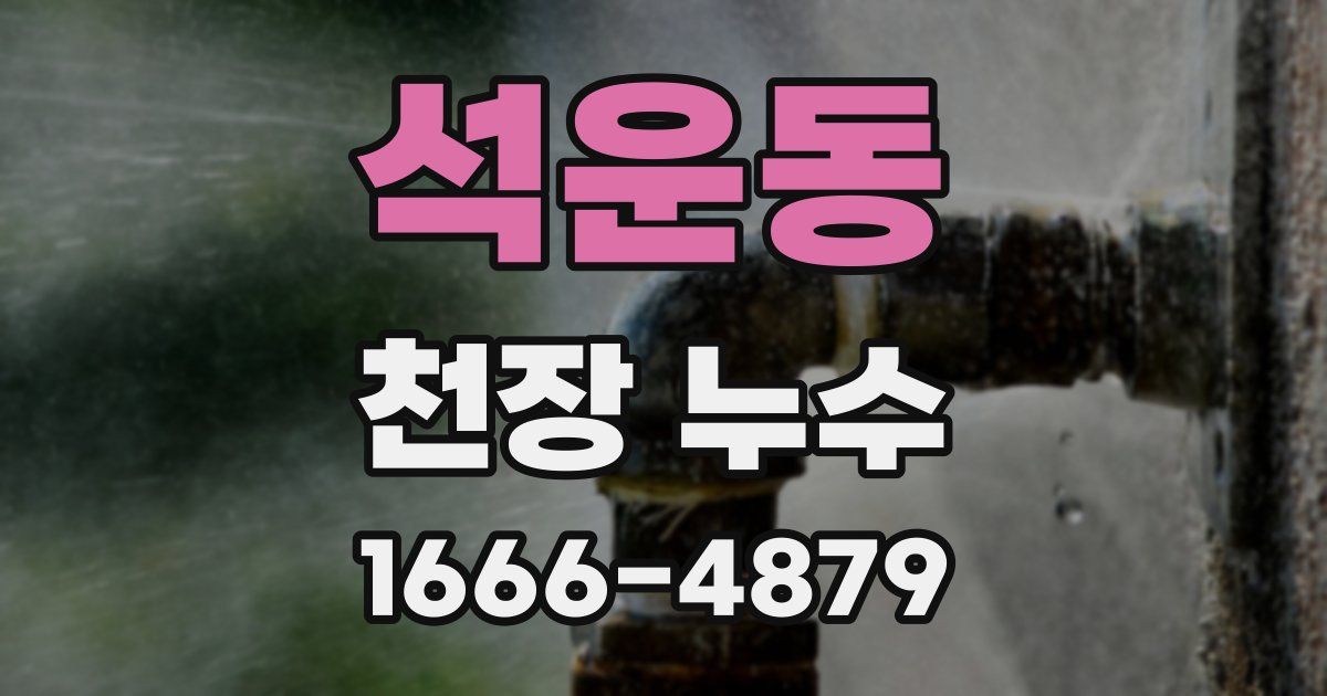 석운동 천장 누수