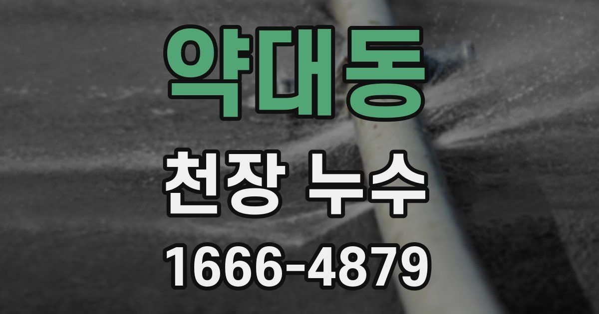 약대동 천장 누수