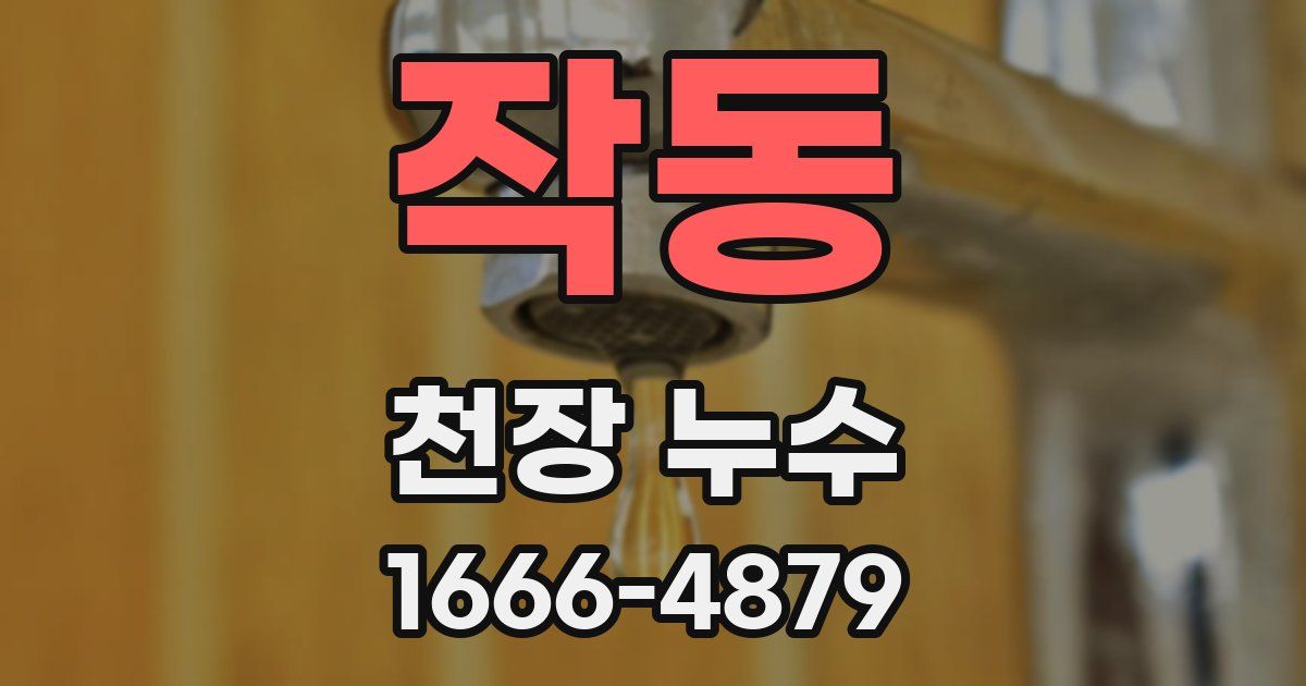 작동 천장 누수