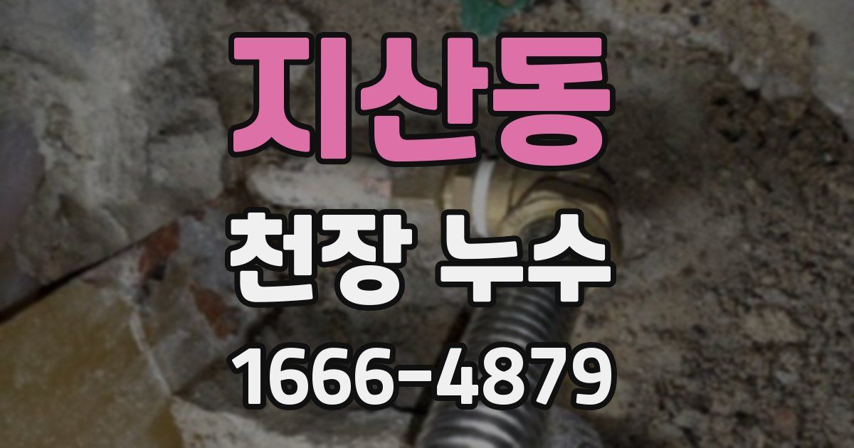 지산동 천장 누수