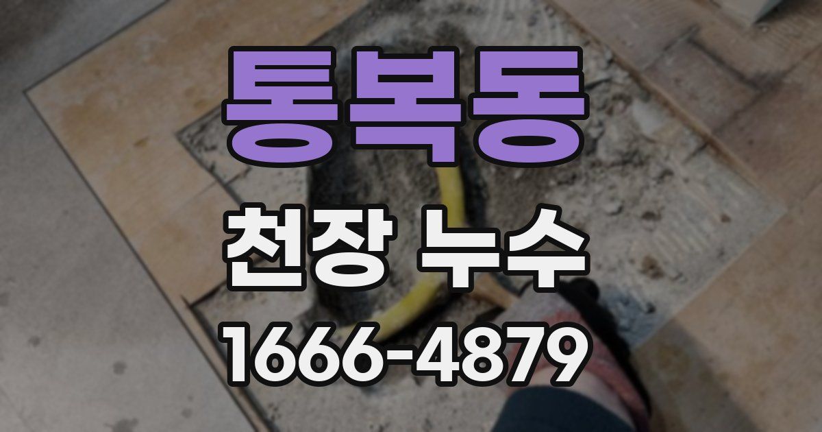 통복동 천장 누수