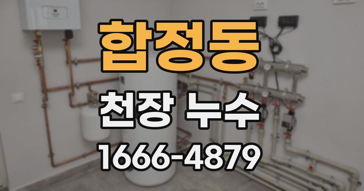 합정동 천장 누수