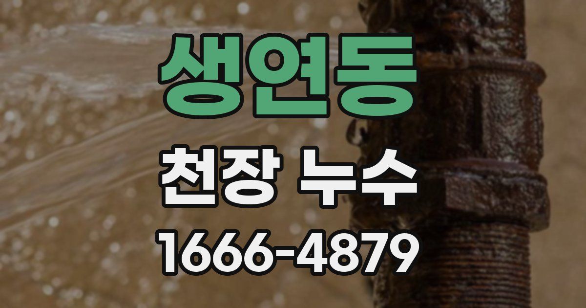 생연동 천장 누수