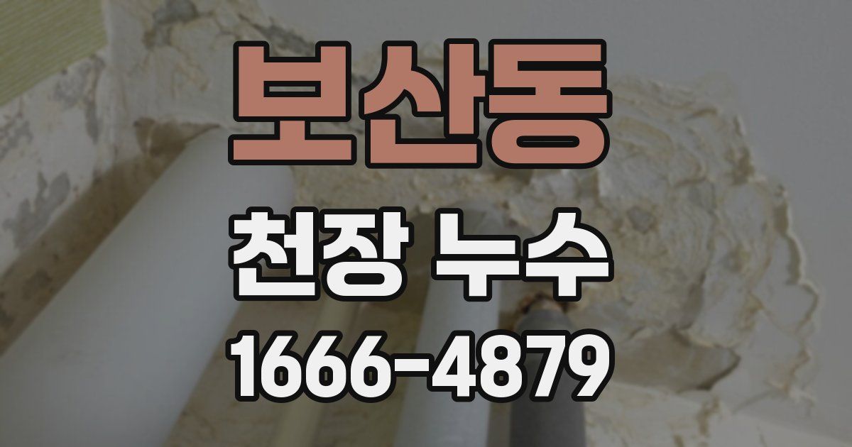 보산동 천장 누수