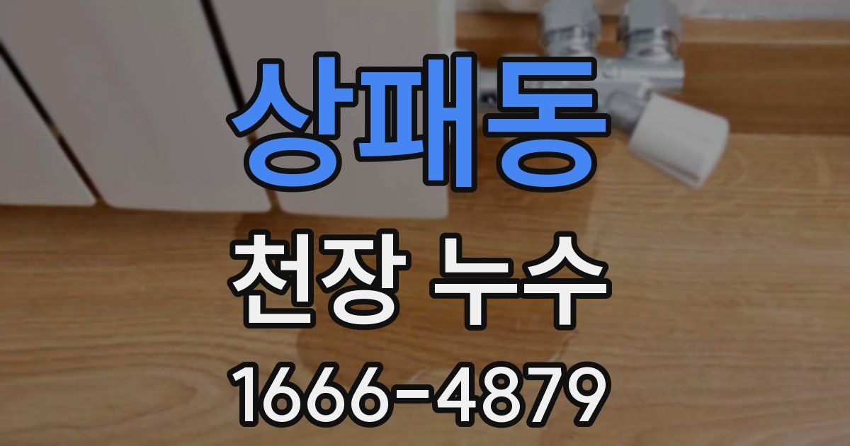 상패동 천장 누수