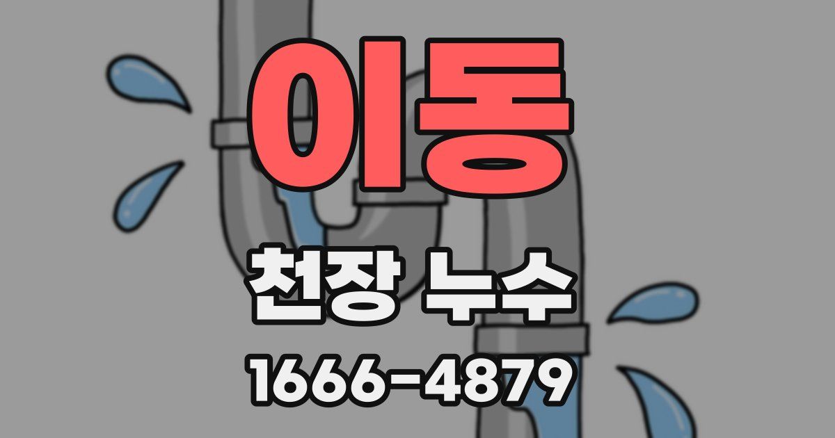 이동 천장 누수