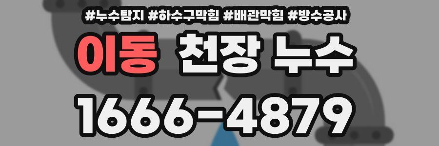 이동 천장 누수