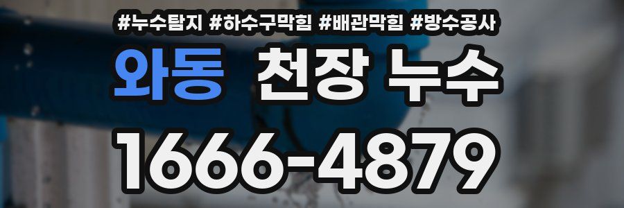와동 천장 누수