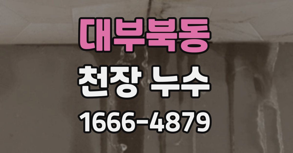 대부북동 천장 누수