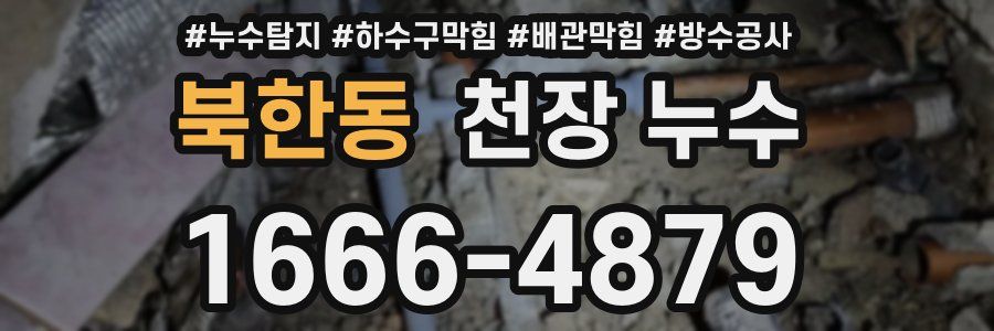 북한동 천장 누수