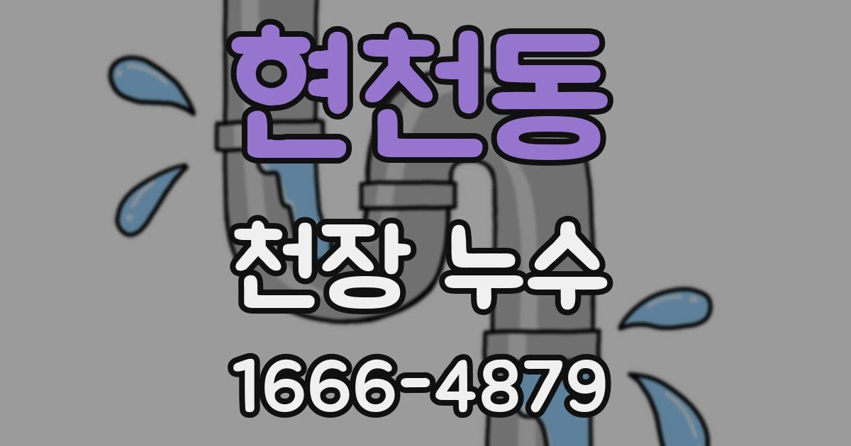 현천동 천장 누수