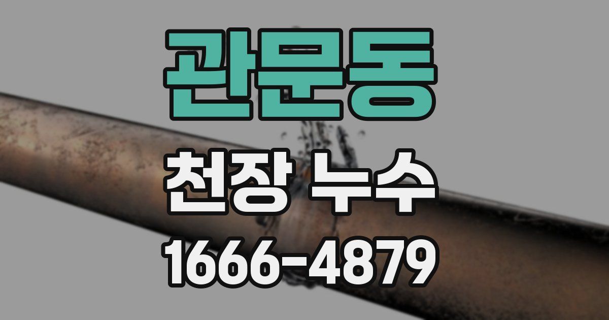 관문동 천장 누수