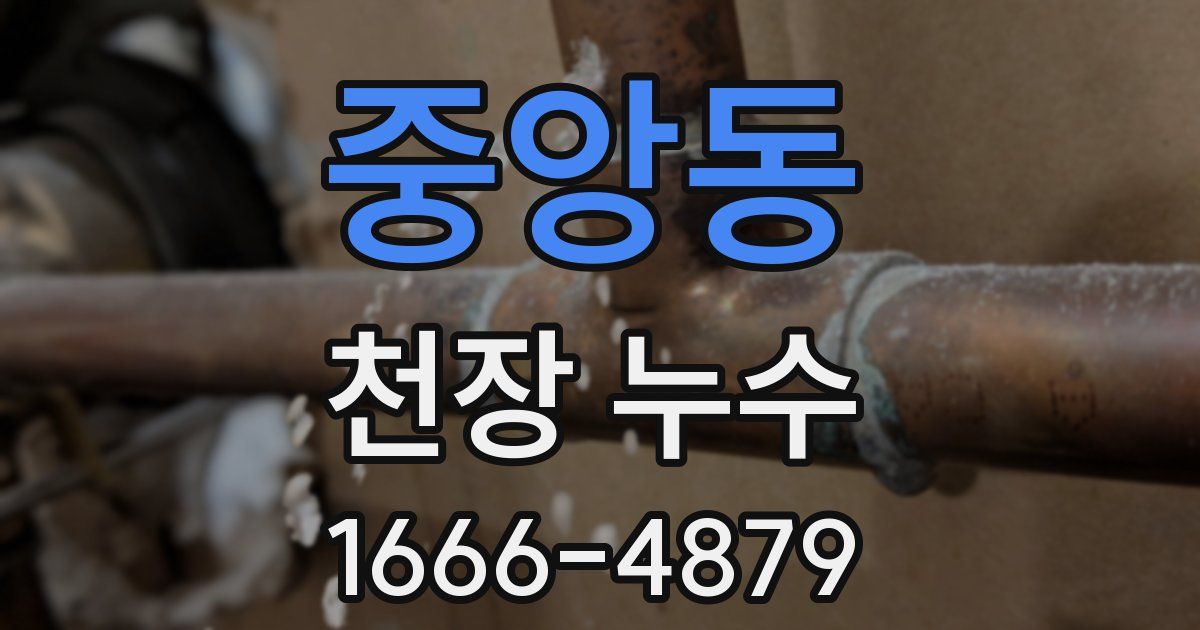 중앙동 천장 누수