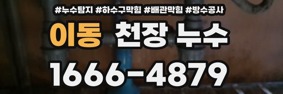 이동 천장 누수