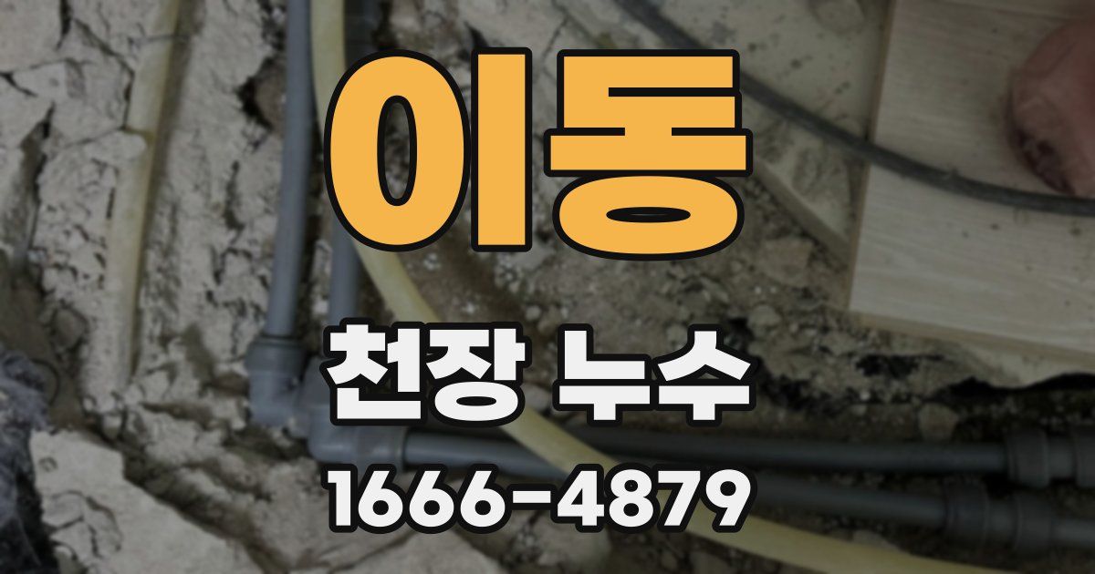 이동 천장 누수