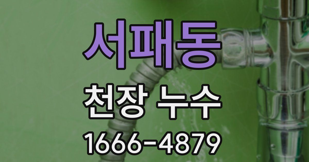 서패동 천장 누수