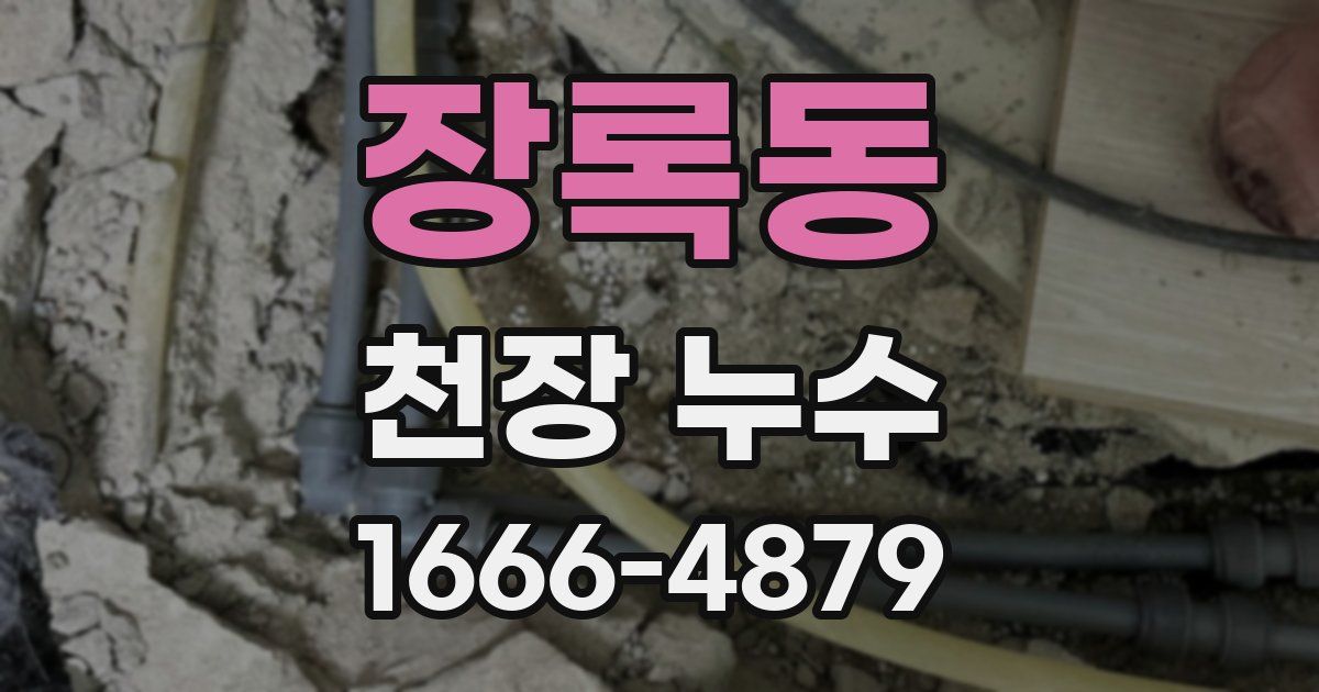장록동 천장 누수