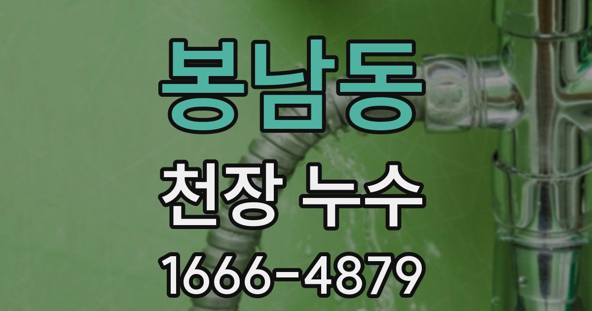 봉남동 천장 누수