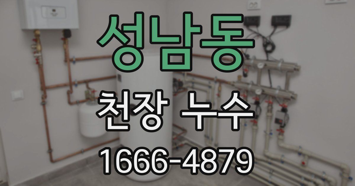 성남동 천장 누수