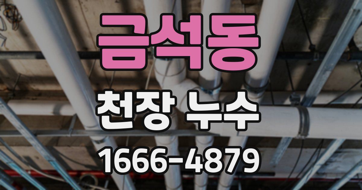 금석동 천장 누수