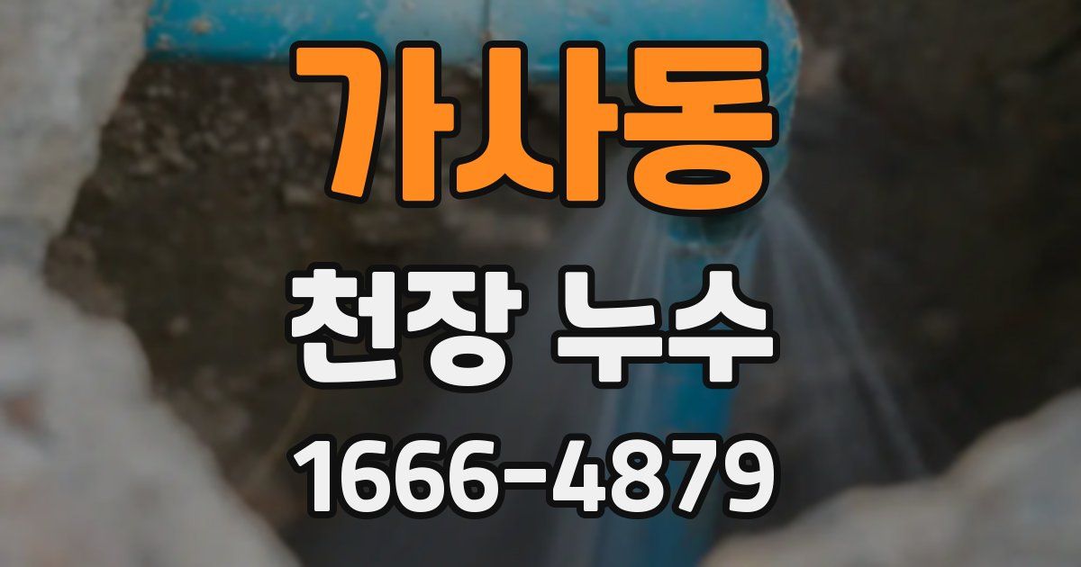 가사동 천장 누수