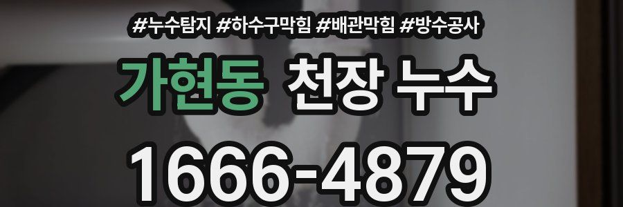 가현동 천장 누수
