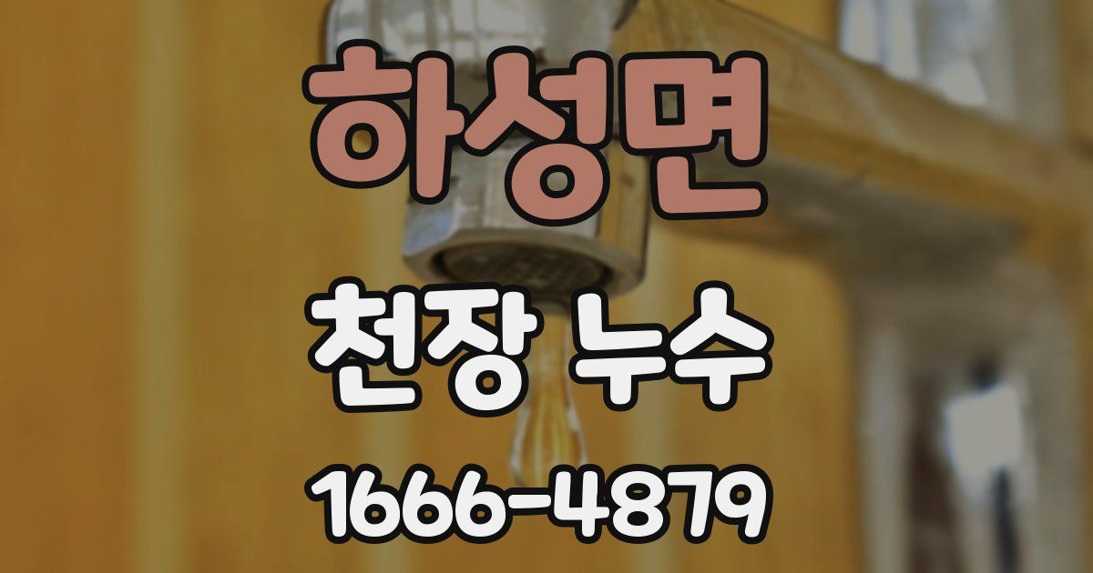 하성면 천장 누수